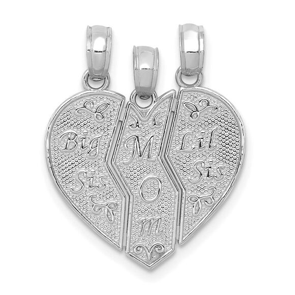 14k White Gold Break-apart BIG SIS-MOM-LIL SIS Charm,All Products : American Fashion Style Bags On Sale 14k White Gold Break-apart BIG SIS-MOM-LIL SIS Charm,All Products : American Fashion Style Bags On Sale